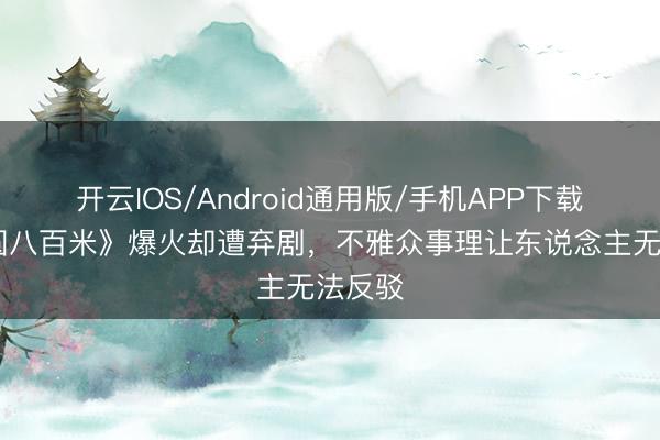 开云IOS/Android通用版/手机APP下载 《方圆八百米》爆火却遭弃剧，不雅众事理让东说念主无法反驳